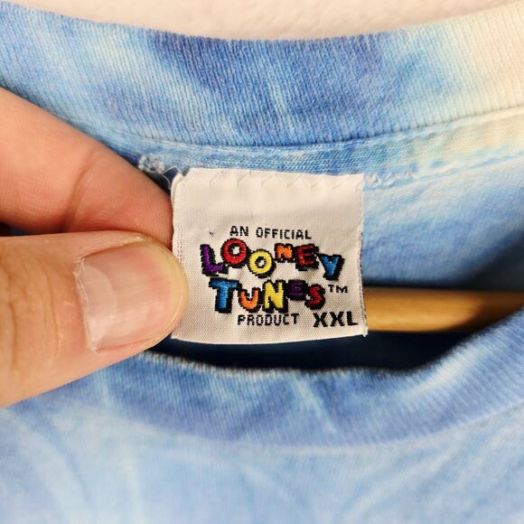 Vtg Wile E Coyote Its Cool Looney Tunes Shirt XXL Single Stitch USA 90s Tie Dye - Picture 8 of 12
